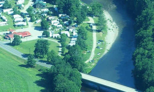 aerial shot of the property
