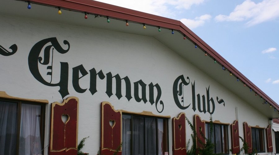The German Club features a distinct southern German Fassade