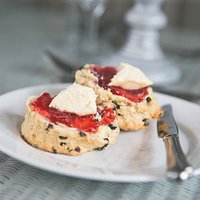 Fruit Scone with Strawberry Jam and Clotted Cream