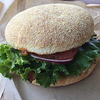 Kiwi Classic Burger - there's a fried egg inside too.