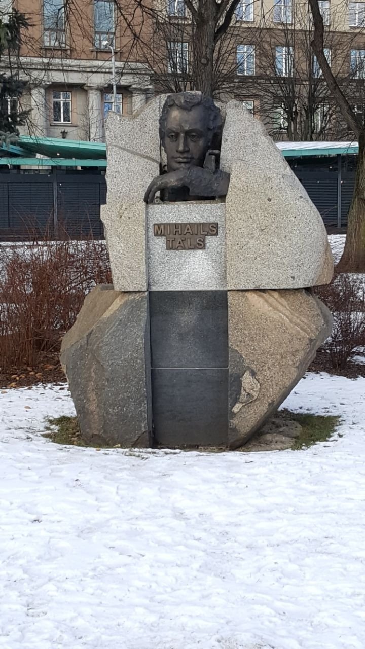 Monument To the World Chess Champion Mikhail Tal. Latvia, Riga