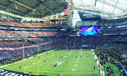 Prior to kickoff at the Super Bowl