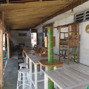The outside hangout area