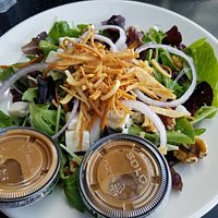 Salad was fresh and delicious