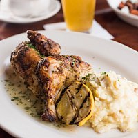 Grilled beer can chicken