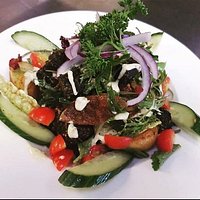 Black Pudding and Organic Mixed Green Salad