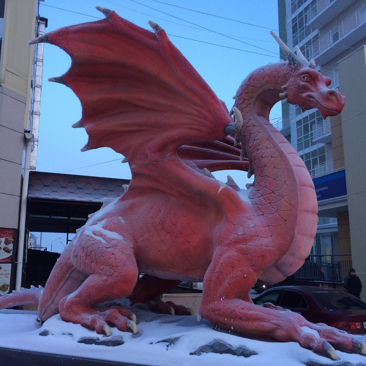 Скульптура Дракон малый коллекция Стимпанк из фарфора от производителя
