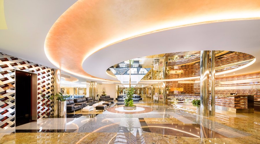 HOTEL LOBBY WITH RECEPTION