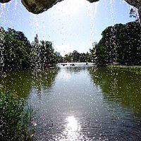 cascada y lago de vista