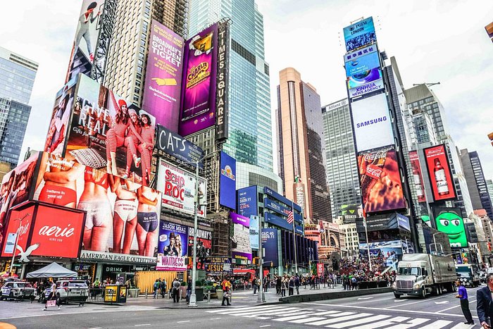 Step out our front door and into the excitement of Times Square!