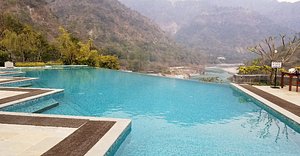 Aloha On The Ganges in Tapovan, image may contain: Hotel, Resort, Pool, Water