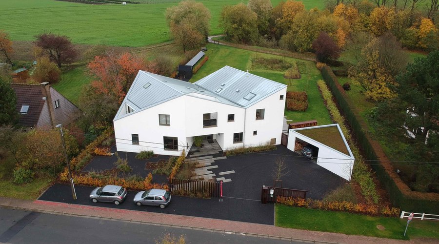 Vue aérienne de la maison 