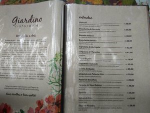 Cardápio