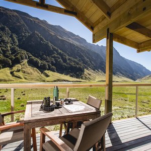 Each chalet has spectacular mountain views.