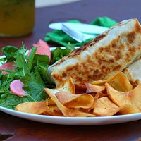 Hearty burritos with our huerta greens