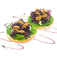 Spinat-Radicchio-Walnuss Bagel