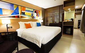 Altabriza Resort Boracay in Panay Island, image may contain: Interior Design, Furniture, Bedroom, Bed