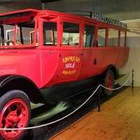 A bus inside the Ethnological Museum. Arbucies, Catalonia, Spain