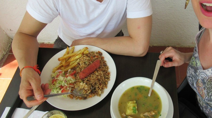 Complete lunch for 1 person (but we shared because it was so big!)