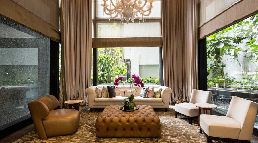 Lobby at the Lanson Place Bukit Ceylon Serviced Residences