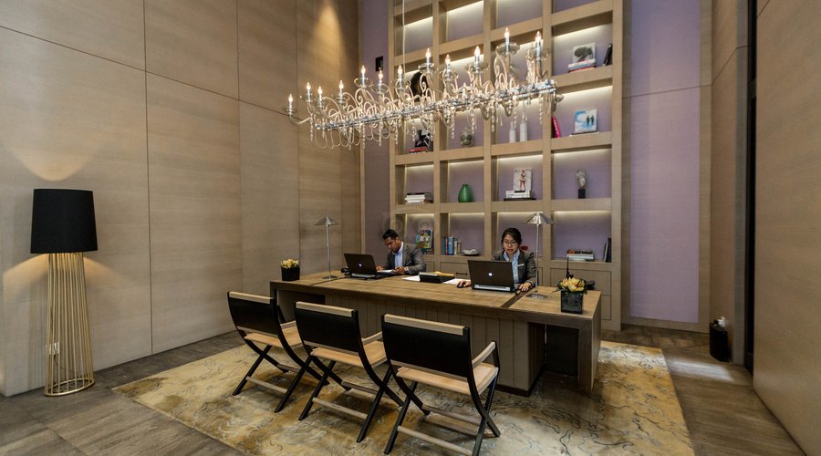 Lobby at the Lanson Place Bukit Ceylon Serviced Residences