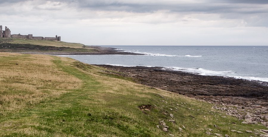 Dunstanburgh Castle view from Craster