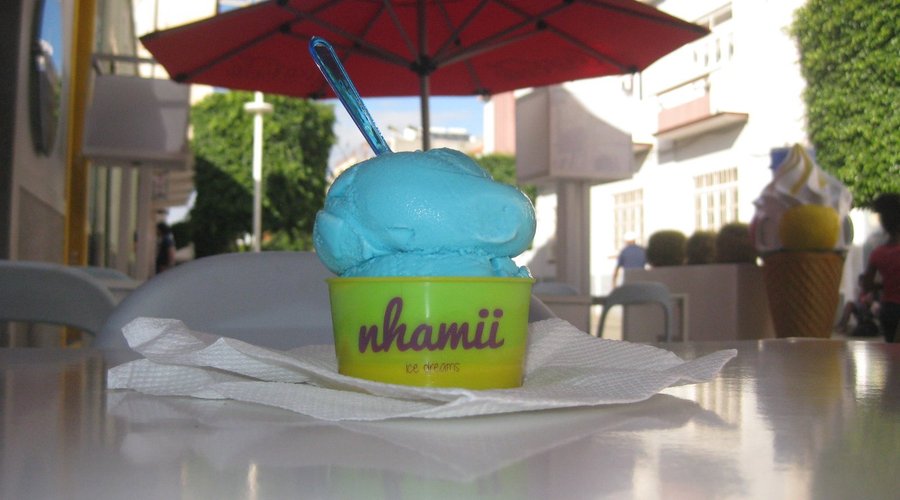 La smurf ice cream! Un régale. 