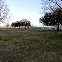View of the park with the gazebo in the background