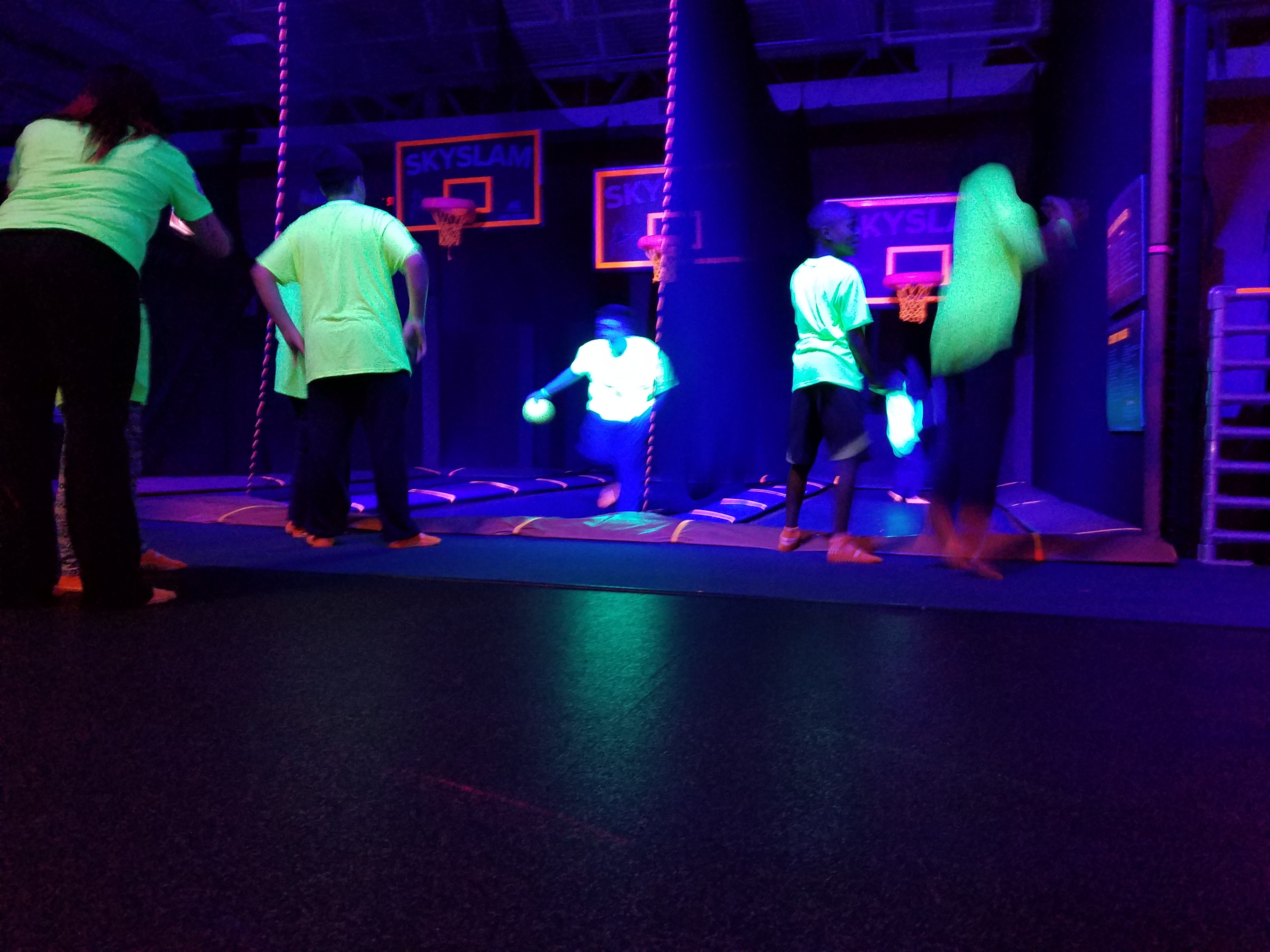 sky zone light up night