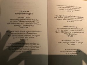 Speisekarte