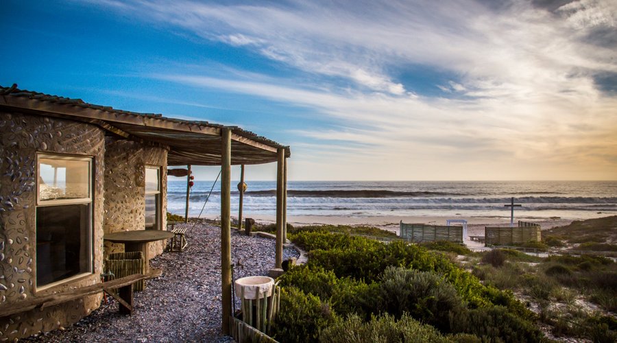 Grootvlei Guest Farm. View of the Ocean from Oppiduin. The four on the Dune suites are located here as close to the ocean as one can possible stay.