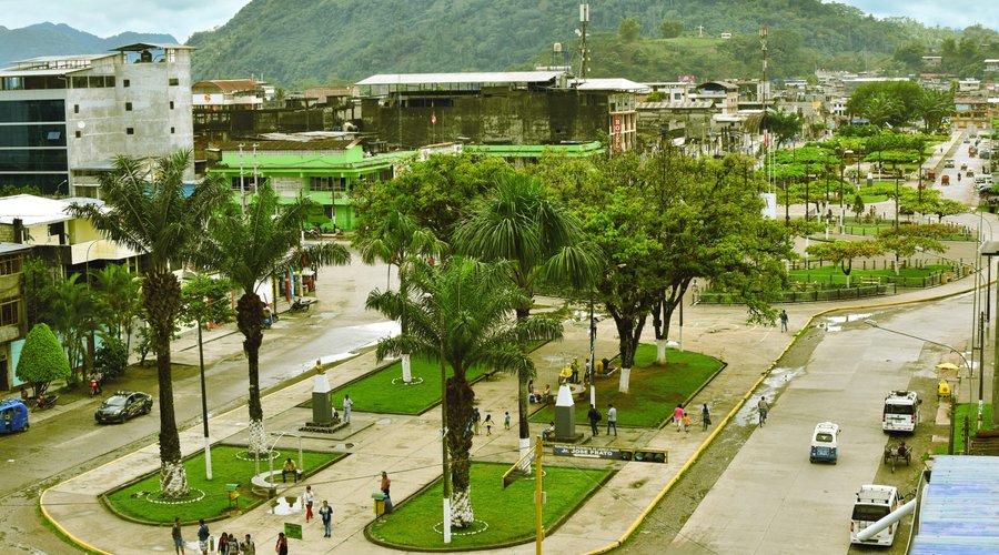 Vista a la Plaza de Armas desde nuestra terraza.