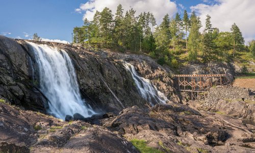 Haugfossen gav kraft til alle de tekniske prosessene på Blaafarveværket.