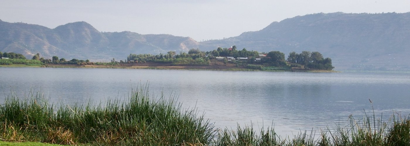 Across the lake to the Monastery.
