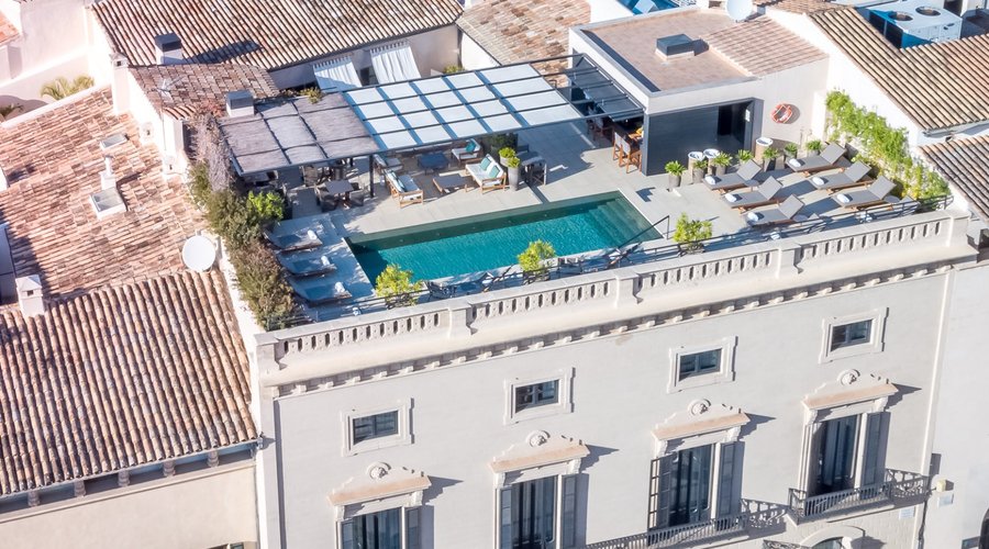 Aerial view of the manor house - Sant Francesc Hotel Singular - Palma de Mallorca