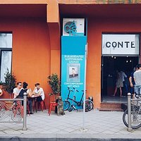 The exterior view of the Contemporary Art Space Batumi and Conte Bar