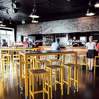 The bar at the Brewpub