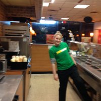 This has to be about the funnest Subway to eat out ever! The staff is always super friendly and
