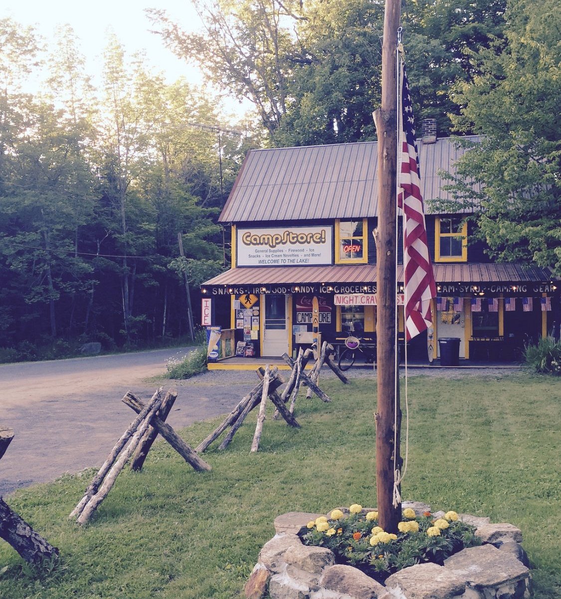 Camp store. Camp Pleasant Lake.