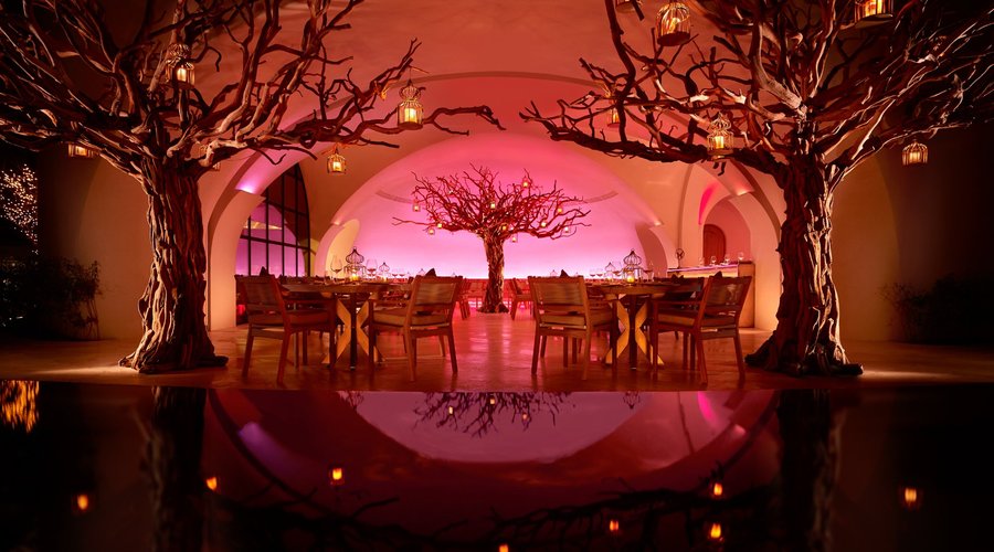 Vibrant colors and an eclectic soundtrack add to the chic atmosphere. 