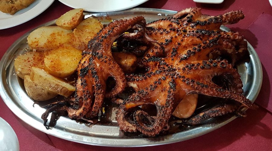 Octopus made in the bbq