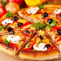 Pizza is special in cafe corner