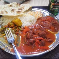 Lamb Thali witha side order of chicken