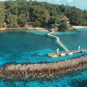 Cerf Island Resort in Cerf Island, image may contain: Hotel, Resort, Villa, Summer