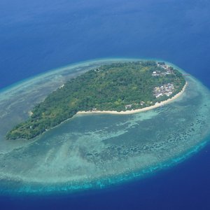 Siladen Island aerial photo 