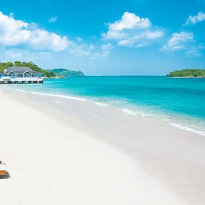 Sandals Halcyon Beach in St. Lucia, image may contain: Summer, Land, Sea, Scenery