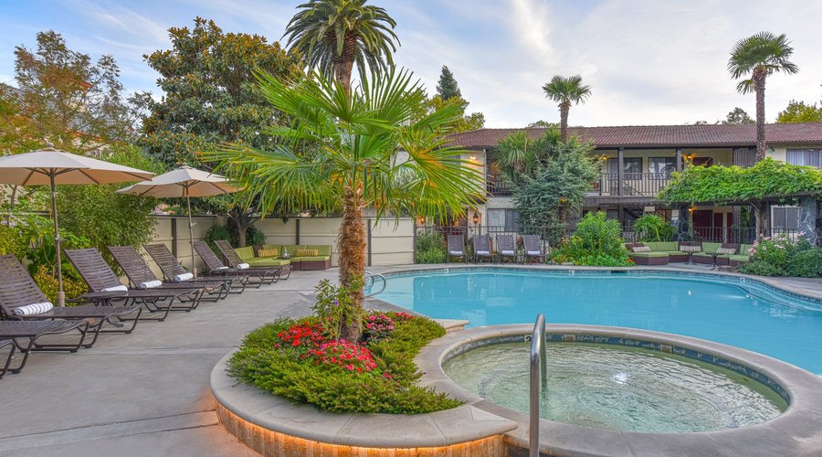 Our soothing geothermal outdoor pools 