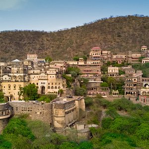 An aerial view of Neemrana Fort-Palace