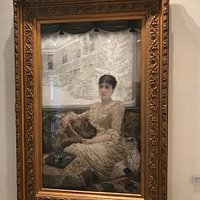 Ritratto della moglie dell'artista in cui il bianco con le sue molteplici tonalità la fa da padr