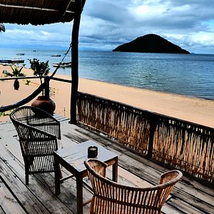 This is the view of Thumbi Island from the private balcony of one of our beach front chalets. 